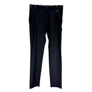 Adidas Mens Golf Pants‎ Black Flat Front Size 34x32 Performance Stretch